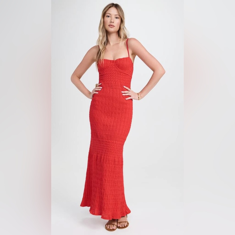 Peixoto Mara Maxi Dress in Española Red size Small - Picture 2 of 11